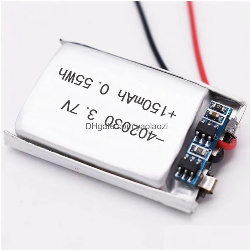 3.7v li polymer battery 402030 real capacity 180mah lithium batteries with protect board for toys mp5 mini speaker