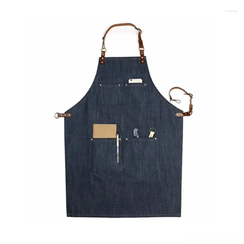 Table Skirt Japanese And Korean Fashion Cotton Canvas Cross Back AdjustAble Apron For Men Women`s Kitchen Cooking Baking