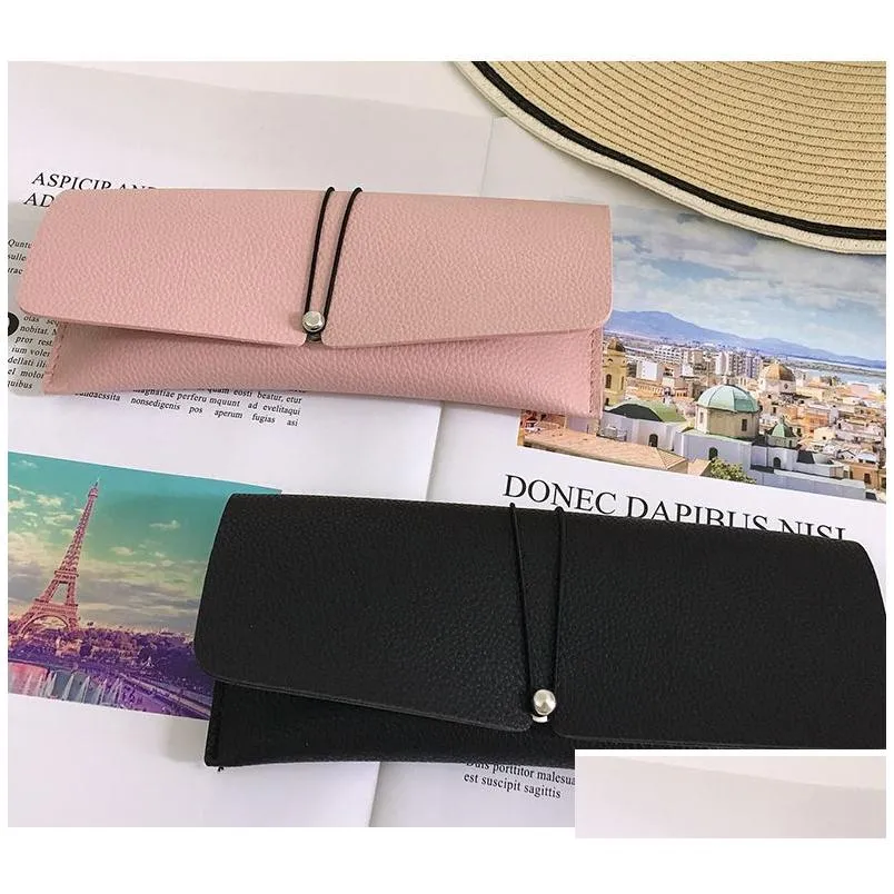 black pink color soft letter sunglasses cases bags storage wholesale for women men eyeglasses bag