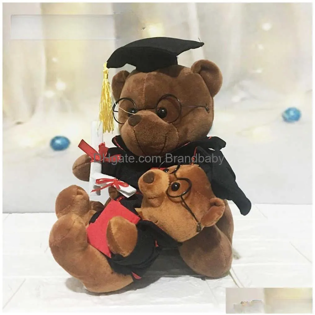 Plush Dolls 3 Pcs Lot Dr. Cap Beruang Mainan Mewah Lucu Kualitas Tinggi Boneka Lembut Teddy Bear Untuk Anak-Anak Ang Tahun Hadiah Drop Dh2Zq