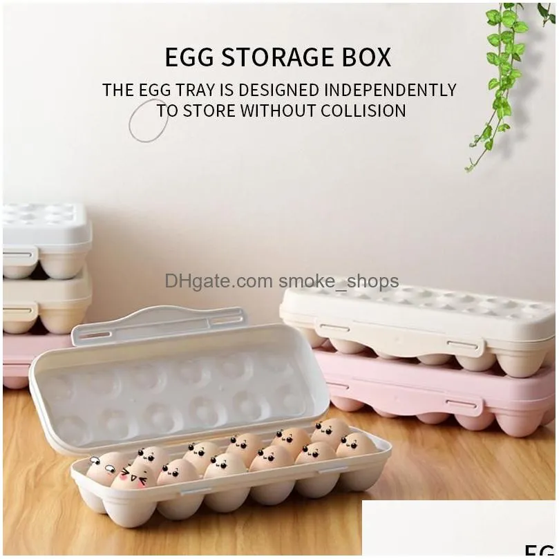 storage bottles 12/18 eggs airtight plastic case organizer refrigerator container boxes space saver kitchen home gadgets jars