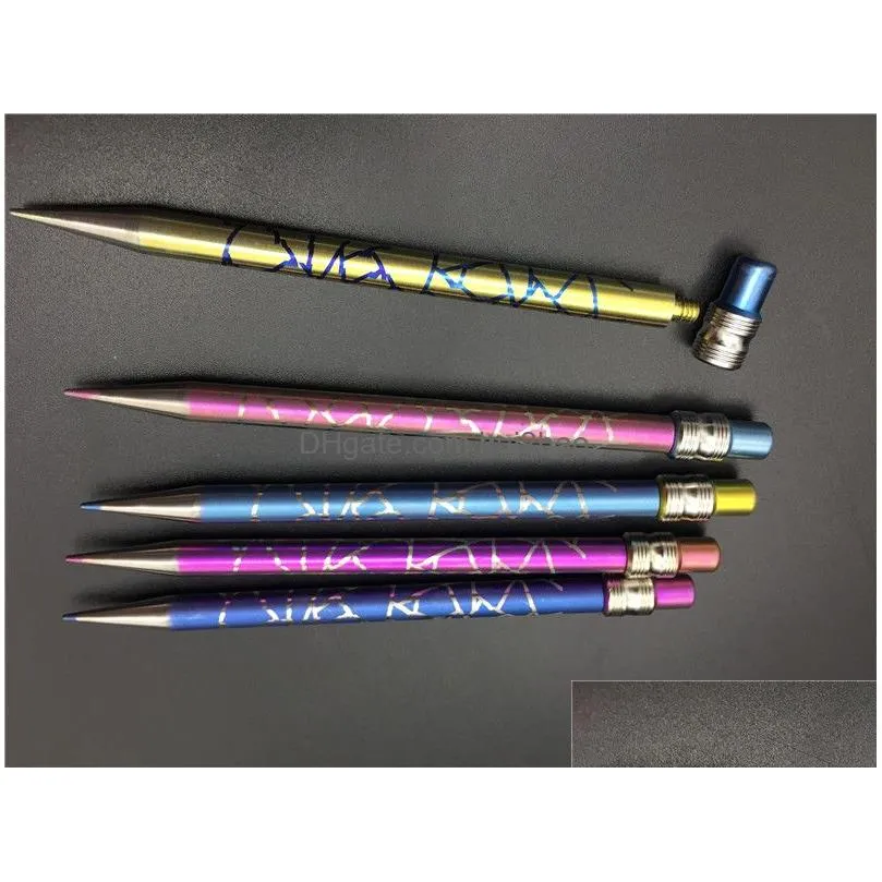  design titanium dab tool domeless colored pencil titanium nail with titanium dabber for glass water oil rig pipes