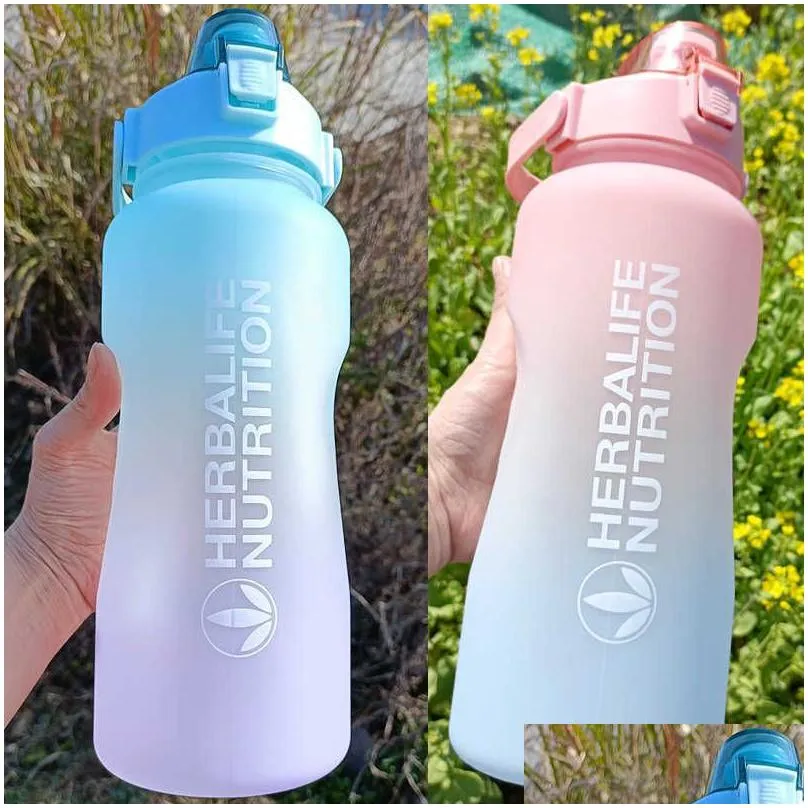 Water Bottles Herbalife Nutrition Bottle 1100/2000Mlgradient Drinking Water Space Cup Milk Carton With St Drop Delivery Home Garden Ki Dhavh