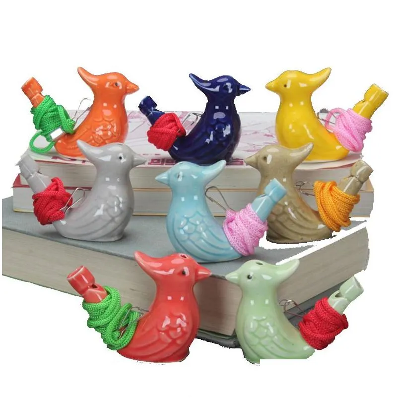 creativity bird novelty items shape whistle children ceramic water ocarina song chirps bathtime kids toys gift
