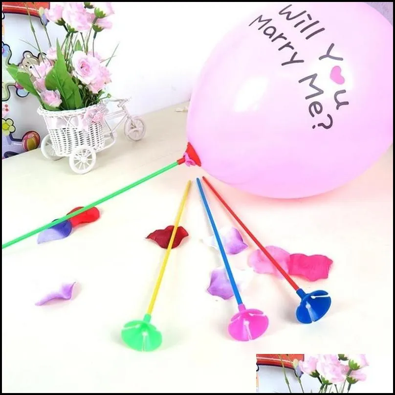balloon holder stick colorful pvc rods balloon holder sticks with cup birthday party decoration supplies accessories