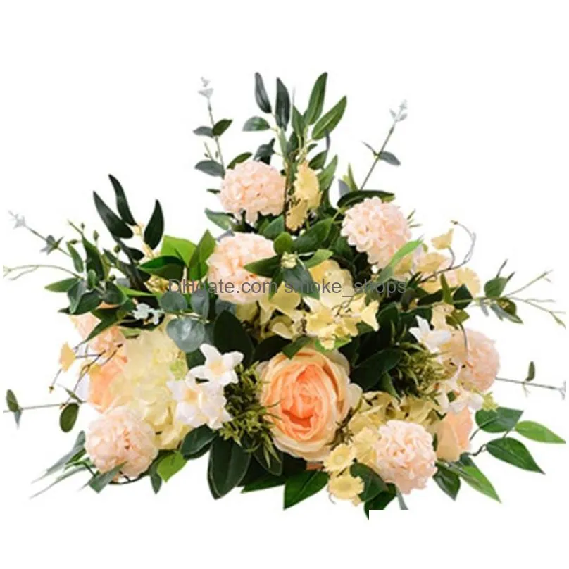 decorative flowers wreaths wedding decoration simulation flower ball arch background row guide party layout