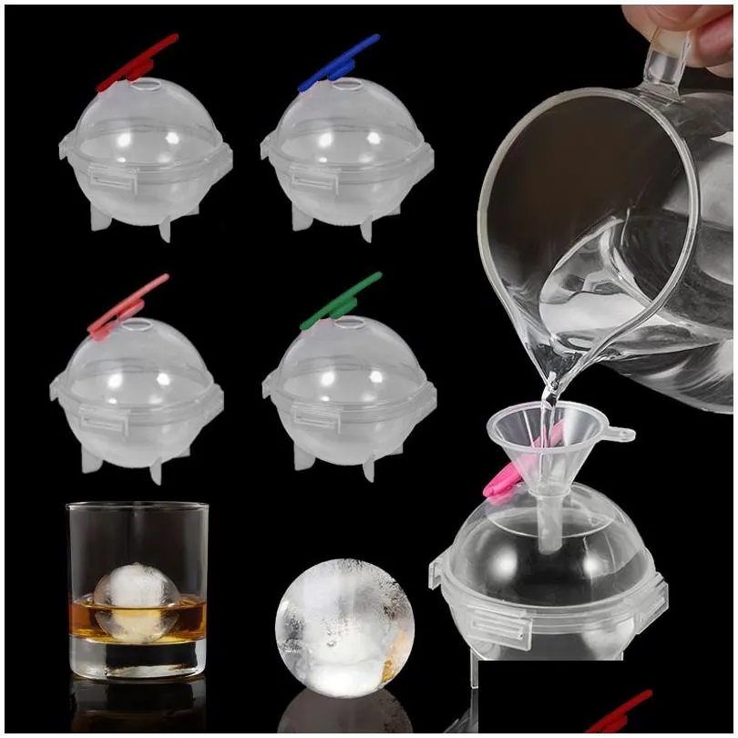 Ice Cream Tools New Large Ice Mod Ball Maker Box For Shape Cocktail Use Sphere Round Diy Home Bar Party Cube Tray Drop Delivery Home G Dhazx