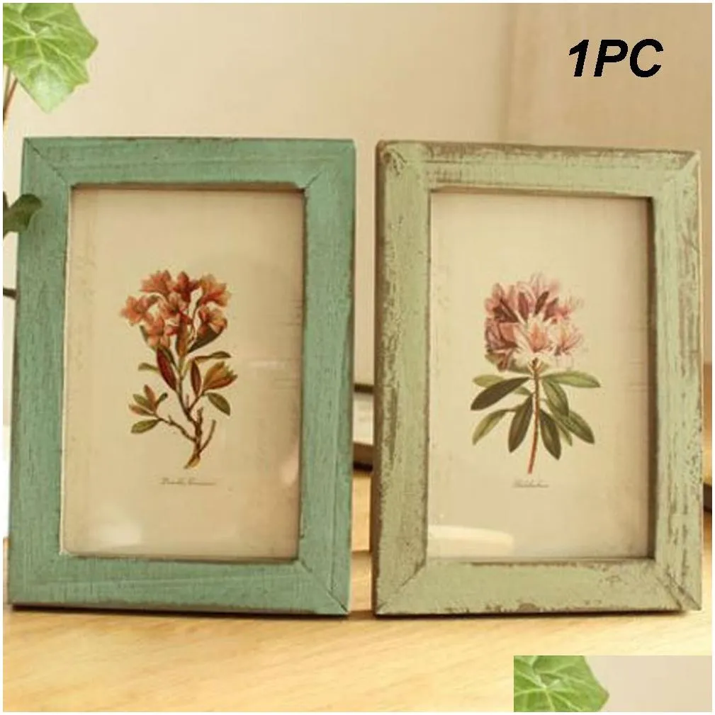 Home Decor Fashion Retro Wooden Frame Family Gift Photo Wedding Supplies Ornament Unique Design DIY Vintage Style1