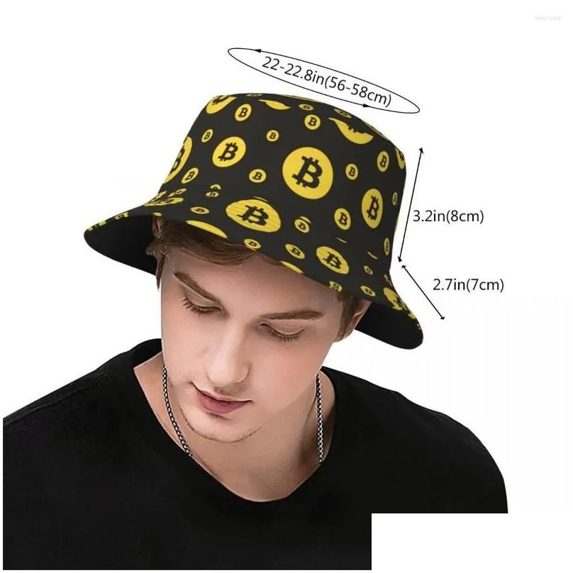 Berets Berets Cryptocurrency Crypto Money Bucket Hat Beach Hatwear Stuff Fishing Cap For Outdoor Sports Uni Session Lightweight Drop D Dhmvj