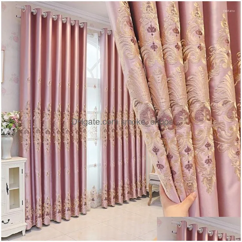 curtain 2022 curtains for living room luxury european high shading blackout drapes embroidery flower elegant window bedroom