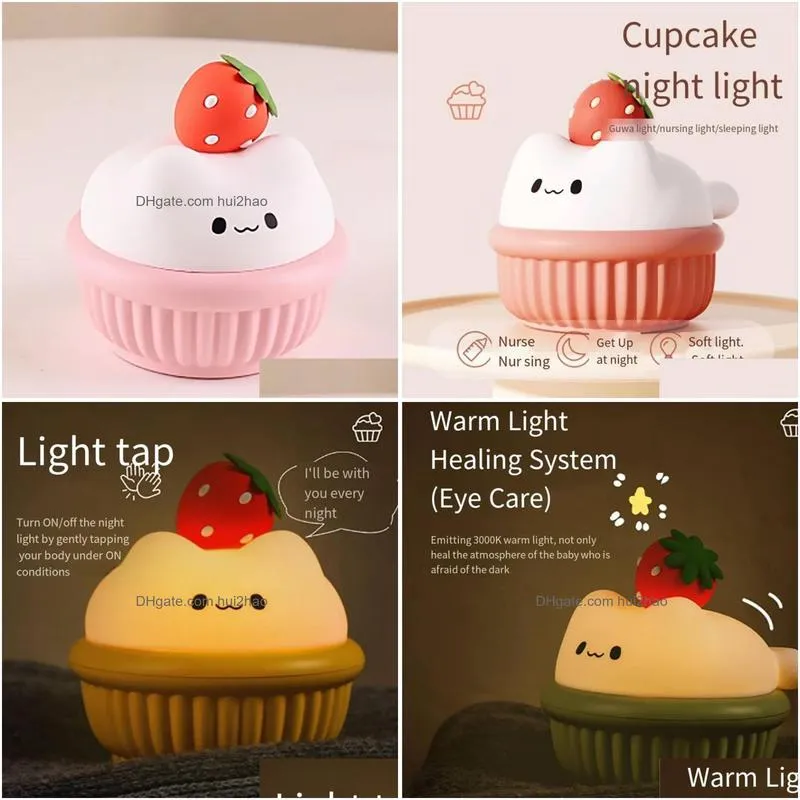 xiaoyedeng dormitory bedroom regular healing childrens gift wholesale cute cupcake gift patting lamp