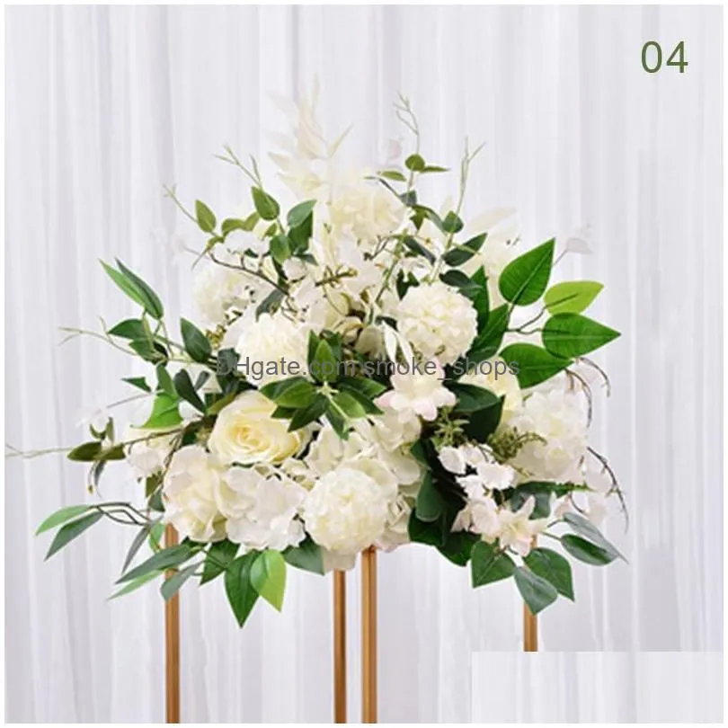 decorative flowers wreaths wedding decoration simulation flower ball arch background row guide party layout