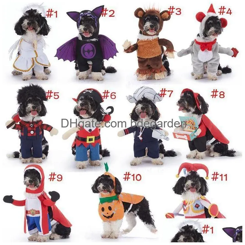 Christmas Halloween Dog Costumes Funny Apparel Cosplay Costume Clothes Party For Small Medium Dogs Wholesale Drop Delivery Dhqcq