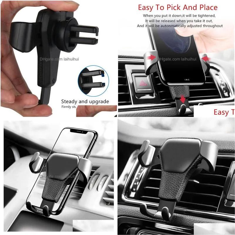 car phone holder for phone in car air vent mount stand no magnetic mobile phone holder universal gravity smartphone cell support