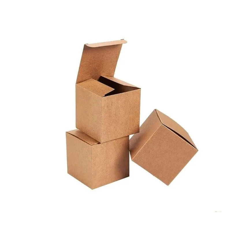 Gift Wrap Various Size Kraft Paper Packaging Gift Box Small Cardboard Boxes Square Factory Wholesale Drop Delivery Home Garden Festive Dhsqa