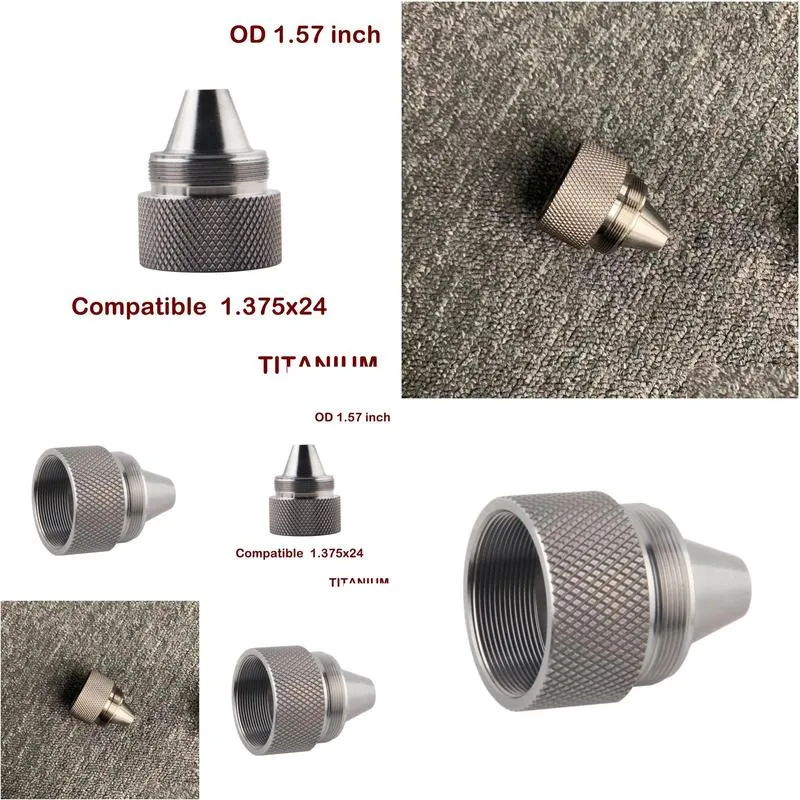 Titanium screw cups Thread Adapter 1.375x24 Fitting adpater 1/2x28 5/8x24