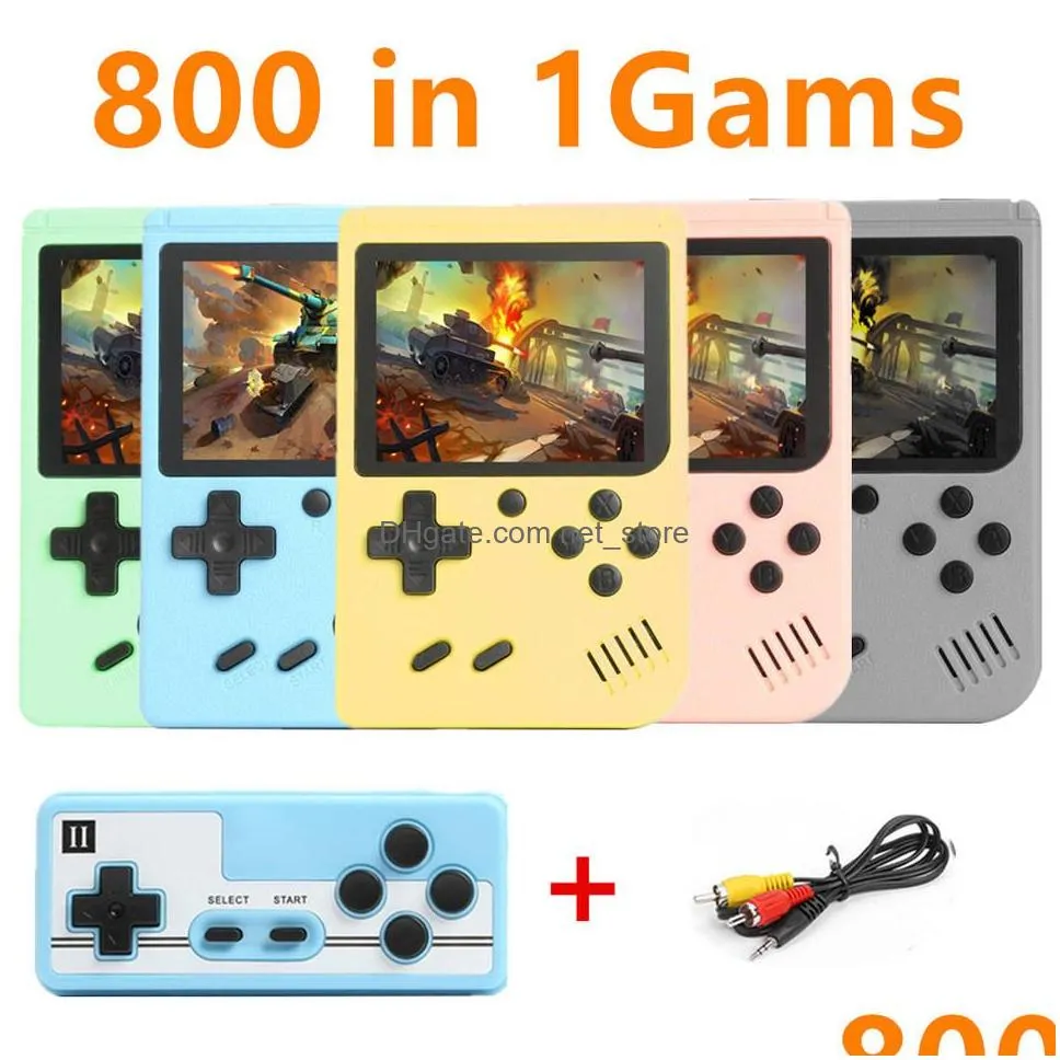 500 in 1 retro video game player support two players 8 bit 3.0 inch colorful lcd mini handheld macaroon game console