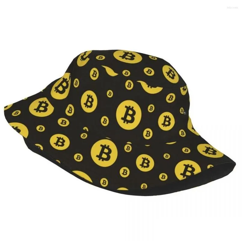 Berets Berets Cryptocurrency Crypto Money Bucket Hat Beach Hatwear Stuff Fishing Cap For Outdoor Sports Uni Session Lightweight Drop D Dhi9F