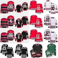 Hockey Reverse Retro 88 Patrick Kane Jersey 19 Jonathan Toews 4 Seth Jones 23 Philipp Kurashev 56 Erik Gustafsson Jake McCabe MacKenzie````shirt