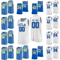 CUSTOM Ncaa College Basketball Ucla Bruins Jersey 24 Jalen Hill 34 David Singleton Lonzo Ball 2 Zach Lavine 14 42 Kevin Love 5 Baron Davis U