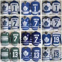College Hockey Wears Throwback Torontos Retro Maple Leafs Hockey 19 Bruce Boudreau Jersey 1 Johnny Bower 13 Mats Sundin 7 Tim Horton 7 Lanny McDonald Vintage