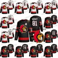 81 Ron Hainsey 2021 7 Brady Tkachuk 9 Bobby Ryan 74 Mark Borowiecki Nikita Zaitsev Craig Anderson Duclair Hockey Jersey