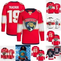 CUSTOM CUSTOM Florida 19 Matthew Tkachuk Panthers Jersey Aleksander Barkov Aaron Ekblad Sergei Bobrovsky Spencer Knight Maxim Mamin Ryan Lom