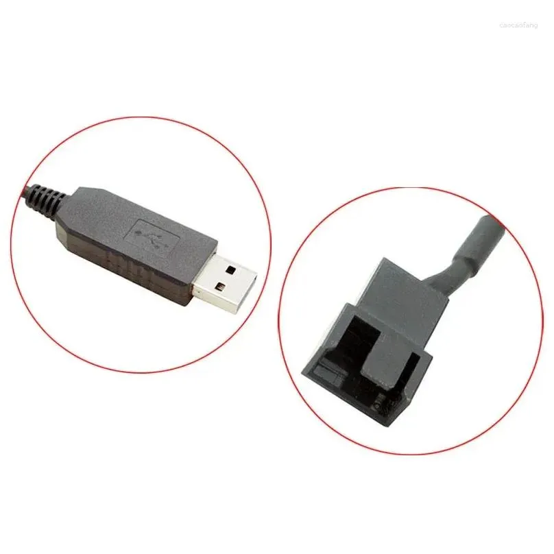 Computer Cables USB To 3-Pin/4-Pin Fan Power Adapter Cable With Switch 5V 12V Connector Cord For Chassis Desktop PC Case Cooling