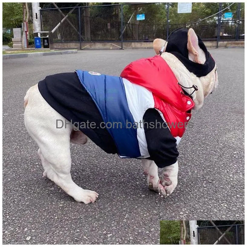 Designer Dog Clothes Brand Apparel Winter Dogs Jackets Puppy Hoodie Sweatshirt Windproof Waterproof Pet Vests Coat For French Bldog In Dhuz4