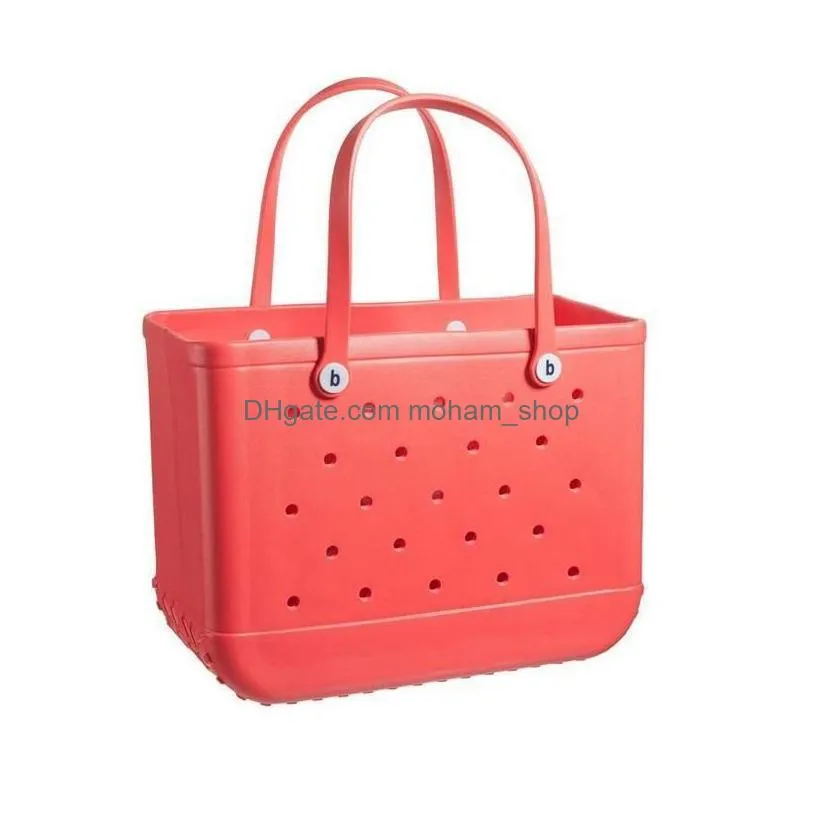 storage bags bogg bag sile beach custom tote fashion eva plastic 2023 women summer drop delivery home garden housekee organization