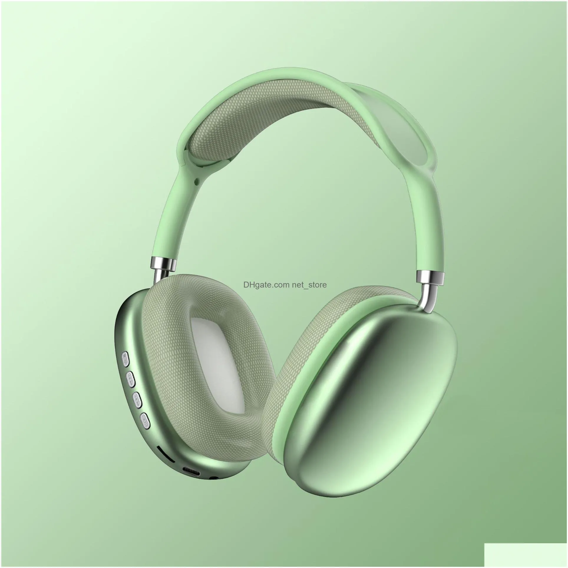 p9 pro max wireless over-ear bluetooth adjustable headphones active noise cancelling hifi stereo sound for travel work