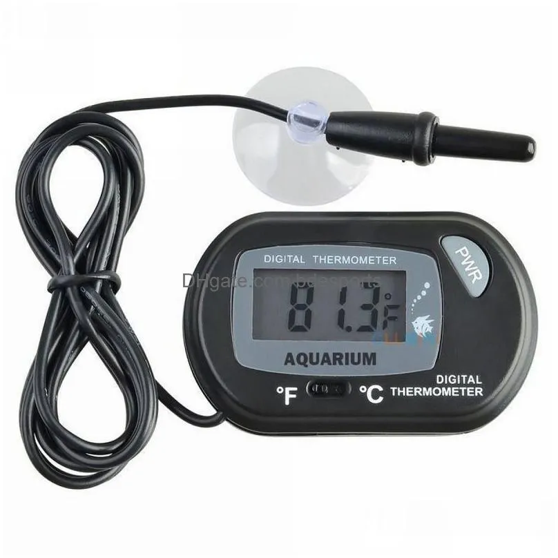 Household Thermometers Aquarium Thermometers Waterproof Digital Thermometer Fish Tank Water W/ Probe St-3 Temperature Sensor Fedex Fas Dhi3V