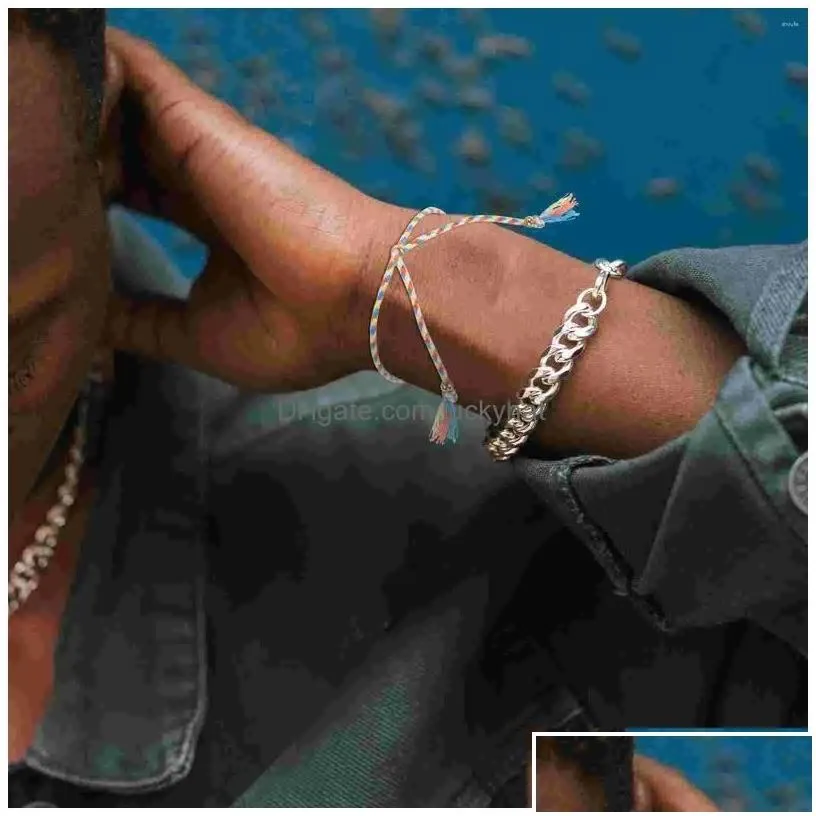 Charm Bracelets Charm Bracelets 28 Pcs Boyfriend Gifts For Birthday Men Uni Bracelet Christmas Copper Beads From Girlfriend Man Drop D