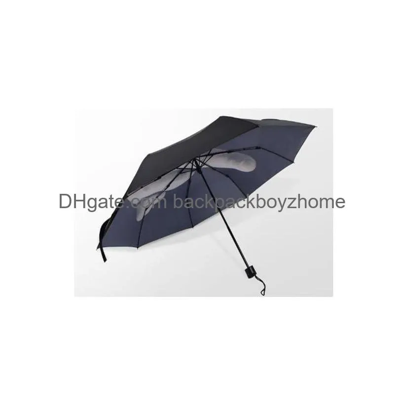 Umbrellas Women Umbrella Rain Black Middle Finger Men Windproof Folding Parasol Gc1671 Drop Delivery Home Garden Household Sundries Dhsfi