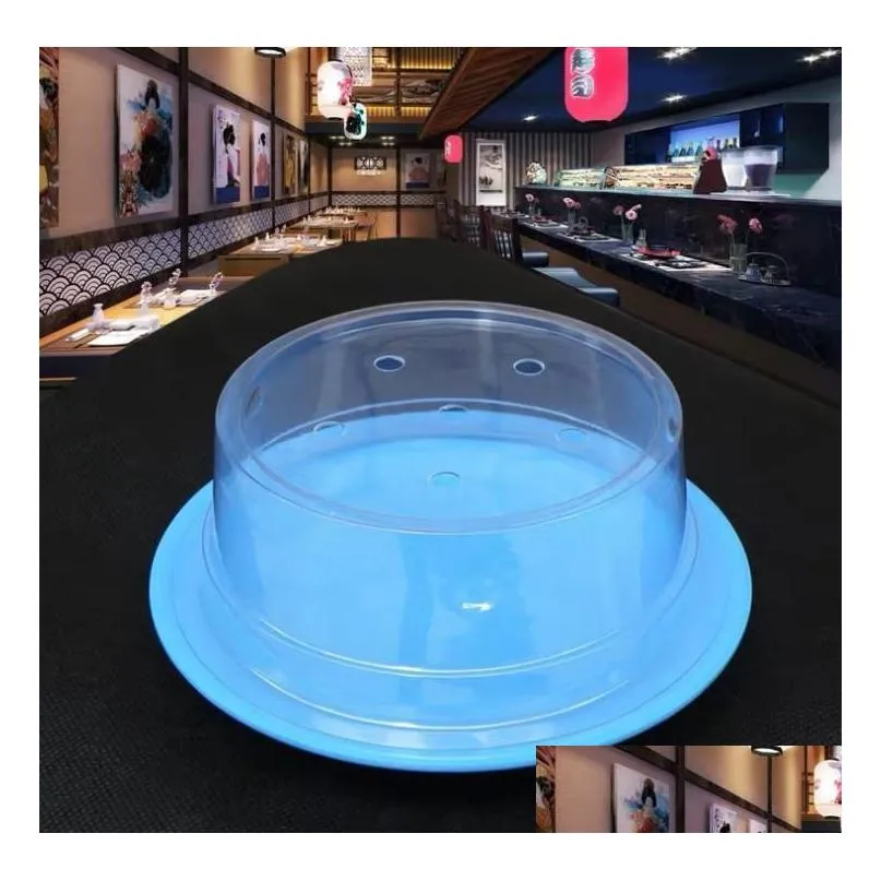 Other Kitchen Tools Plastic Lid For Sushi Dish Kitchen Tool Buffet Conveyor Belt Reusable Transparent Cake Plate Food Er Restaurant Ac Dhjxi