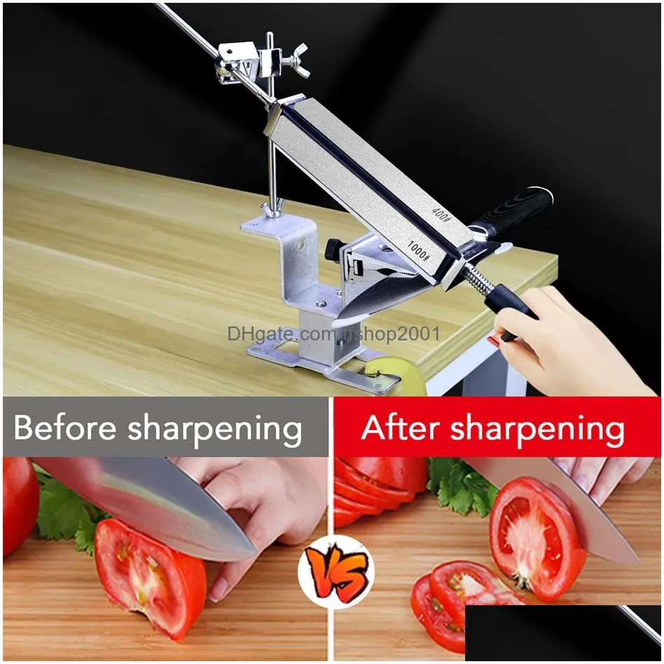sharpeners professional knife sharpening machine sharpener system rotary quadruple-sided fixed angle tools grinder 120-1500 grit whetstone
