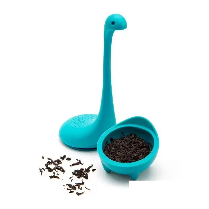 Tea Strainers Loch Ness Monster Tea Strainer Infuser Sile Cute Cartoon Fda Lfgb Standard Loose Leaf Filter Teaware Tool Fy3864 0110 Dr Dh7Ki