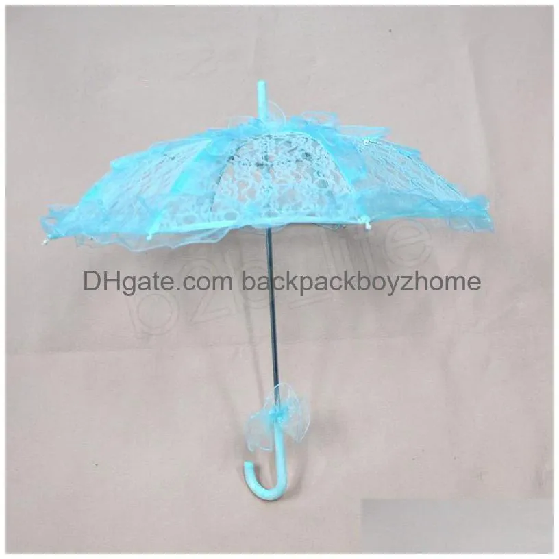 Umbrellas Bridal Lace Umbrella 11Colors Elegant Wedding Parasol Craft 56X80Cm For Show Party Decoration Po Props Umbrellas Drop Delive Dhf5H