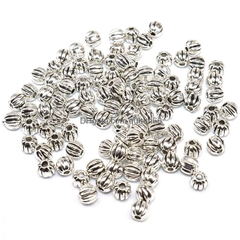 Alloy 1000Pcs Tibetan Sier Gold Seed Spacer Beads For Jewelry Making Handmade Diy Bracelet Necklace Accessories Wholesale 4Mm Drop Del Dh3Yb