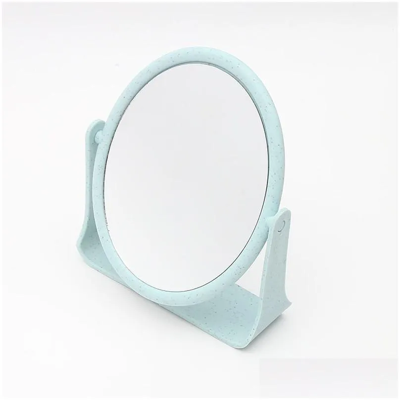 Mirrors Minimalist Double-Sided Rotating Creative Desktop Makeup Mirror Mtifunctional Home Princess Dormitory Student Drop Delivery Ho Ot5By