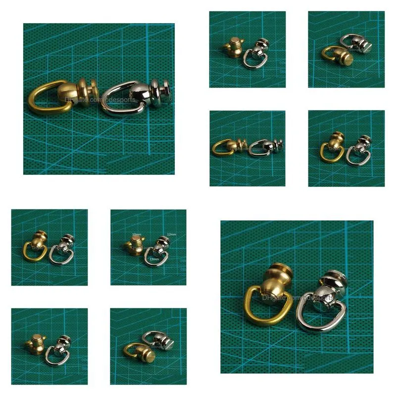 Craft Tools 6 Pieces Brass Swivels Ring Lock Buckle Handmade D Bag Lage Accessories Hanger Diy Hardware Part Drop Delivery Home Garden Dhoiy