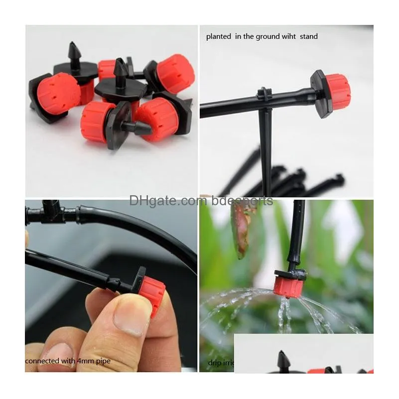 Watering Equipments 50 Pieces Drip Irrigation Dripper Adjustable Micro Sprinkler Greenhouse Garden Lawn Tool Water-Saving Drop Deliver Dhrws