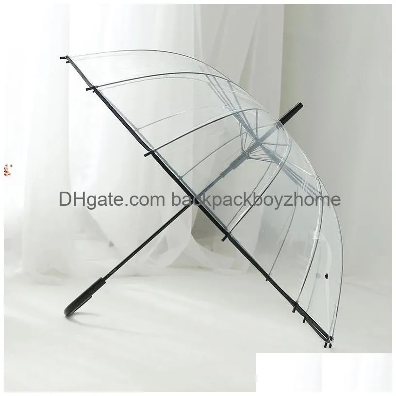 Umbrellas Transparent Umbrellas Parasol Kids Umbrella Rain Women Cute Clear Paraguas Good Quality Poe Drop Delivery Home Garden Househ Dhp2A