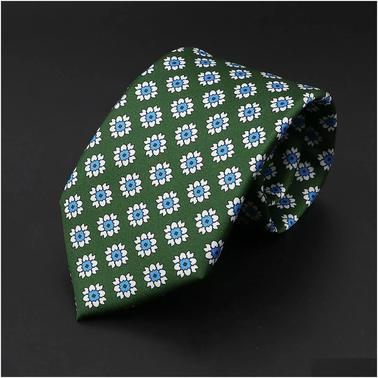 Neck Ties Neck Ties High Quality Soft Silk 51Colors Fashion 75Cm Geometric Pattern Necktie For Men Wedding Business Meeting Suit Grava Dhmna