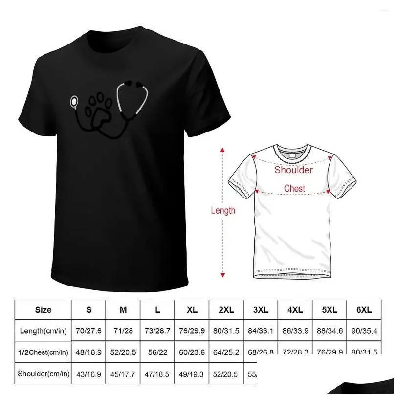 Men`s Polos Veterinary Stethoscope V2 T-Shirt Vintage Clothes Short Sleeve Mens Graphic T-shirts Funny