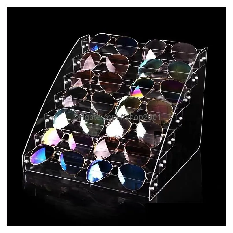 hooks rails multi layers nail polish shelf eyeglass glasses frame rack display sunglass women storage box acrylic stand jewelry