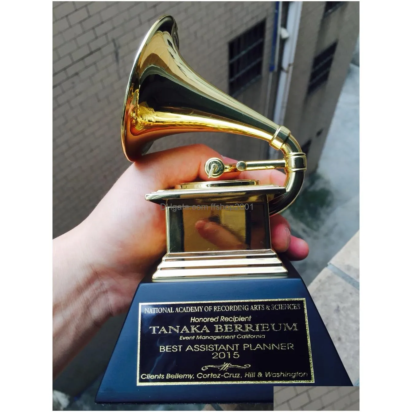 grammy award gramophone exquisite souvenir music trophy zinc alloy trophy nice gift award for the music competition shiping8767112