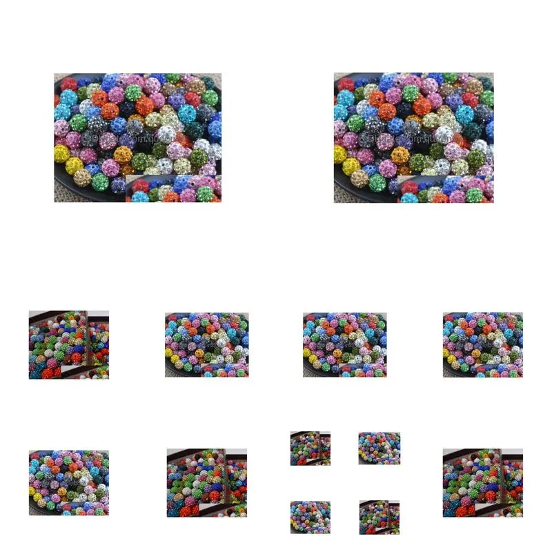 Pearl 100Pcs Mixed Disco Ball Pave Cz Crystal Spacer Beads Bracelet 8 10 12Mm For Jewelry Making Drop Delivery Jewelry Loose Beads Dhaxq