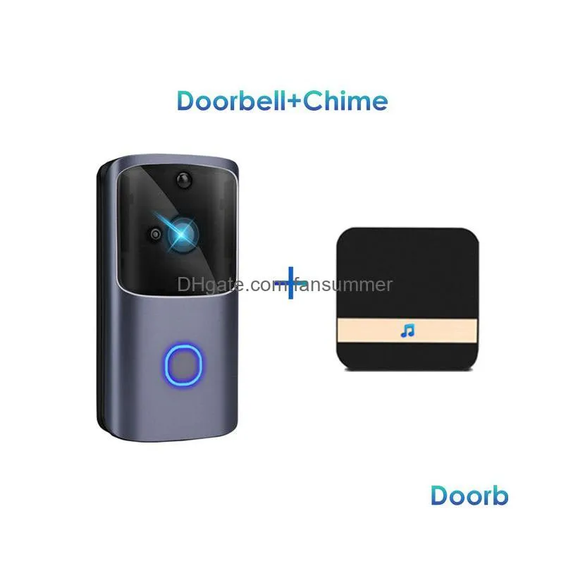 Doorbells Wireless Video Doorbell Camera Smart Home 720P Hd Wifi Phone Door Bell Security Visual Intercom Ir Night Vision Monitor Drop Dhgar