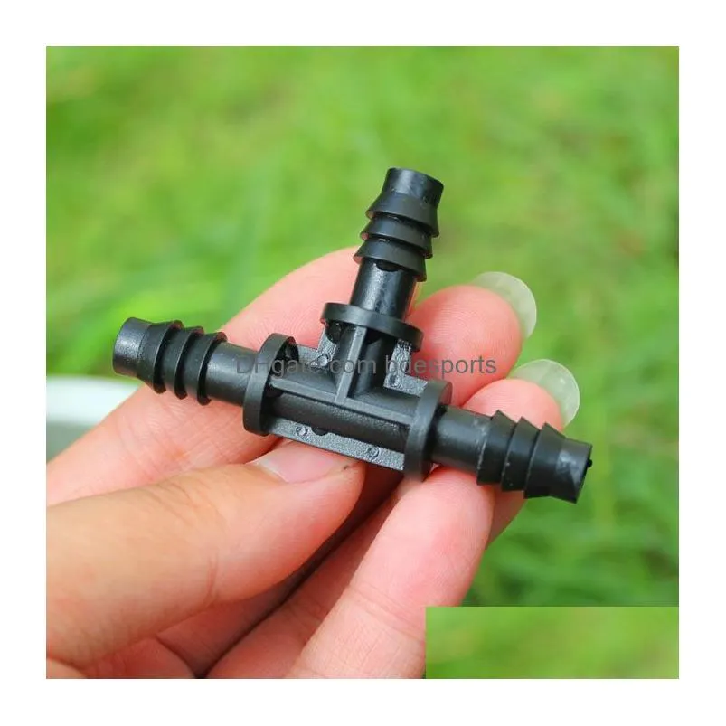 Watering Equipments Reducing Tee Four - Way Garden Connector Watering Hose Splitter Capillary Water Lawn Greenhouse Micro Sprinkler Dr Dhztn